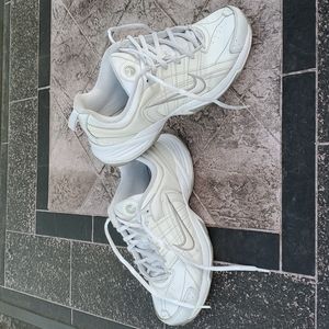 NIKE T-LITE VIII WHITE LEATHER WALKING SNEAKERS/SHOES